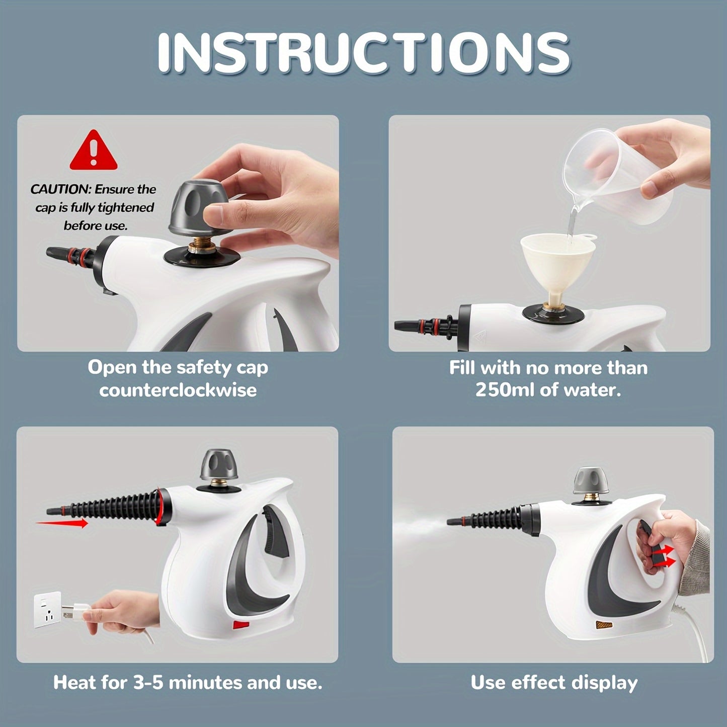 Handheld Multi-Surface Pressurized Steam Cleaner